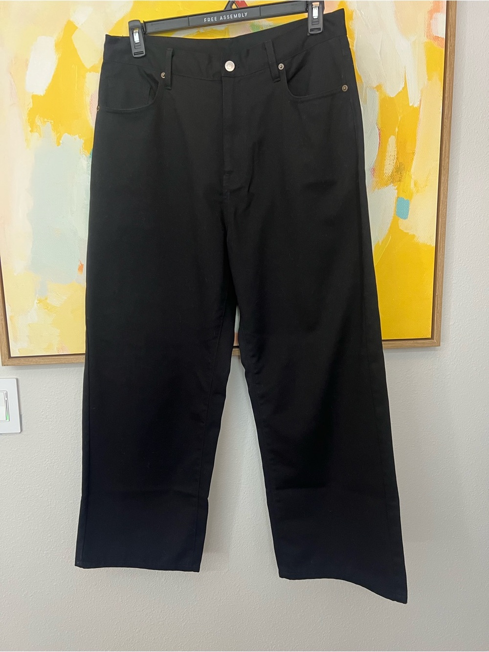 Black Straight-Leg Jeans